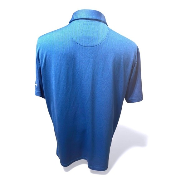 Callaway Opti Dri Men's Blue Golf Polo Shirt CRO EVANS Size LG - Picture 2 of 6